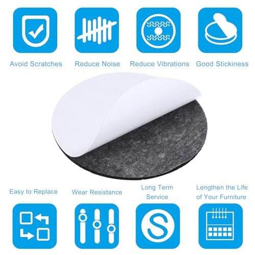 3.5 Inch Diameter Lamp Base Felt, 20Pack 2mm Thickness Round Soft view 4