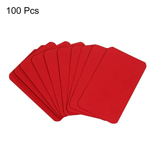 3.5" x 2" Blank Paper Business Cards Red 100 Pack view 3