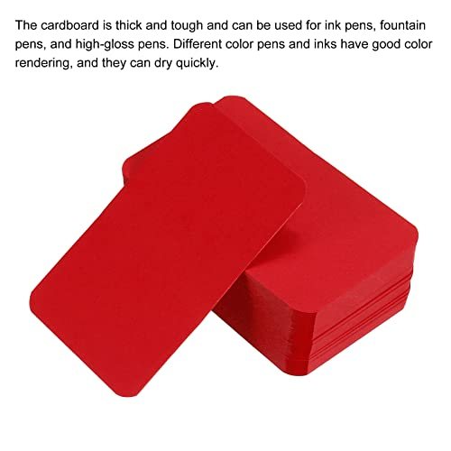 3.5" x 2" Blank Paper Business Cards Red 100 Pack view 4
