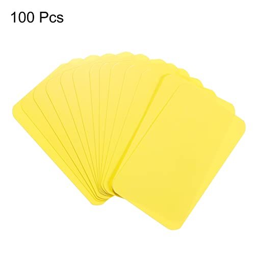 3.5" x 2" Blank Paper Business Cards Yellow 100 Pack view 3
