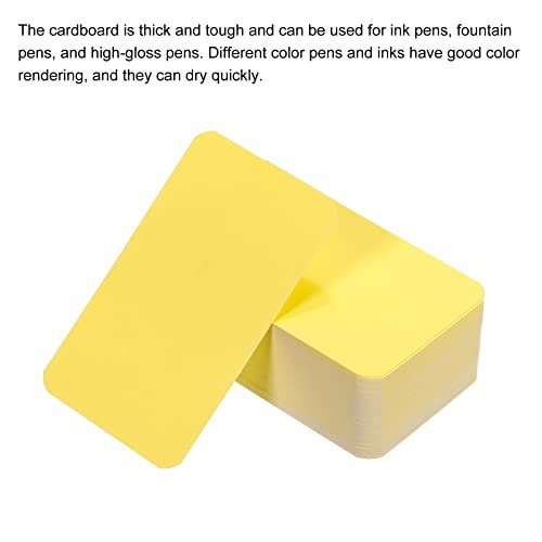 3.5" x 2" Blank Paper Business Cards Yellow 100 Pack view 4