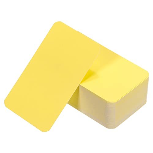 3.5" x 2" Blank Paper Business Cards Yellow 100 Pack — PATIKIL
