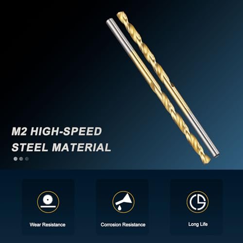 3.5mm Drill Bit Jobber Straight Shank M2 TiN Coated 4Pcs view 3