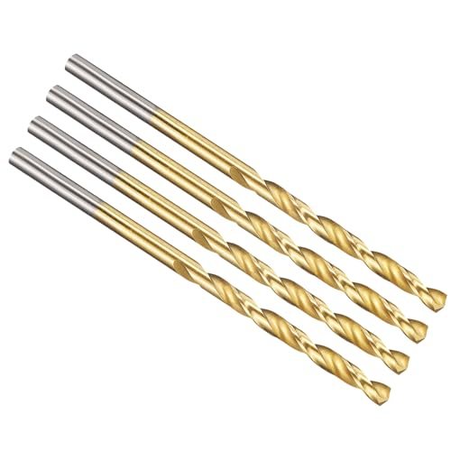 3.5mm Drill Bit Jobber Straight Shank M2 TiN Coated 4Pcs — PATIKIL