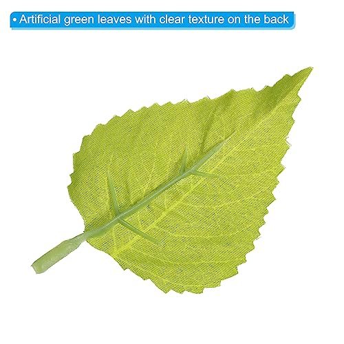 3.5x2 Artificial Green Leaves, 30 Pcs Bulk Greenery Leaves Fake Sunflower view 3