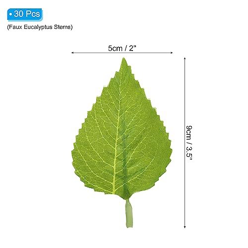 3.5x2 Artificial Green Leaves, 30 Pcs Bulk Greenery Leaves Fake Sunflower view 2