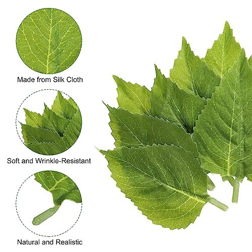 3.5x2 Artificial Green Leaves, 30 Pcs Bulk Greenery Leaves Fake Sunflower view 4