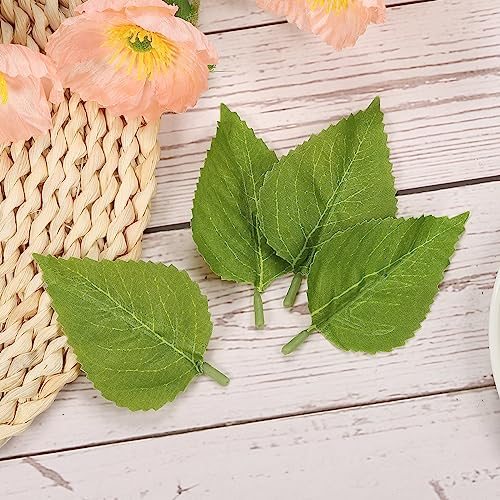3.5x2 Artificial Green Leaves, 30 Pcs Bulk Greenery Leaves Fake Sunflower view 5
