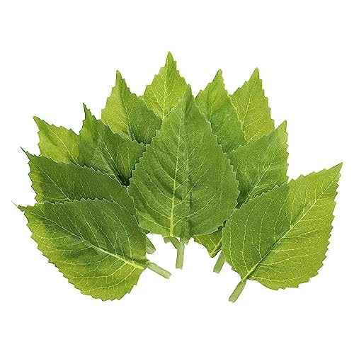 3.5x2 Artificial Green Leaves, 30 Pcs Bulk Greenery Leaves Fake Sunflower — PATIKIL
