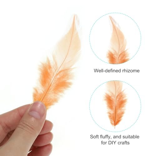3-6 Inch Saddle Hackle Rooster Feather, 50 Pcs Bulk Natural Feathers view 3