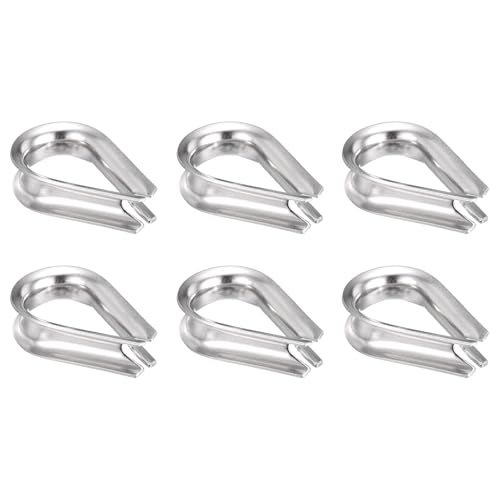 3/8" (10mm) Wire Rope Thimble M10 Cable Thimbles Rigging 6 Pcs, 304 — PATIKIL