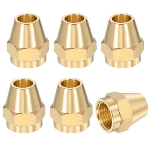 3/8" Brass Flare Nut 45 Degree Short Flare Tube Fitting Pipe — PATIKIL