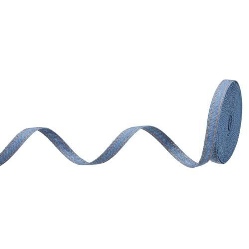 3/8" Denim Ribbon, 5.5 Yard Layering Jean Fabric Craft Strip — PATIKIL