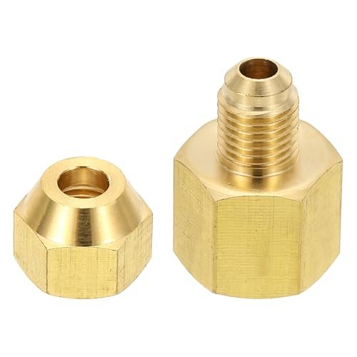 3/8" Female Flare x 1/4" Male Flare Connectors SAE 45 Degree Flare — PATIKIL