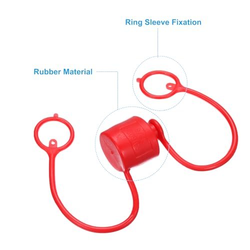 3/8" ISO 16028 Flat Face Hydraulic Coupler Male Dust Cap and Female Plug view 3