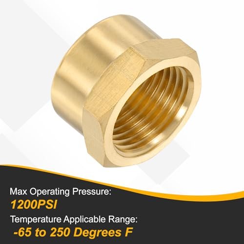 3/8" NPT Female Brass Pipe Fitting Cap Hex Head Tubing Thread view 4
