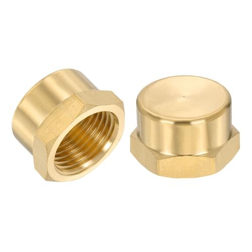 3/8" NPT Female Brass Pipe Fitting Cap Hex Head Tubing Thread — PATIKIL