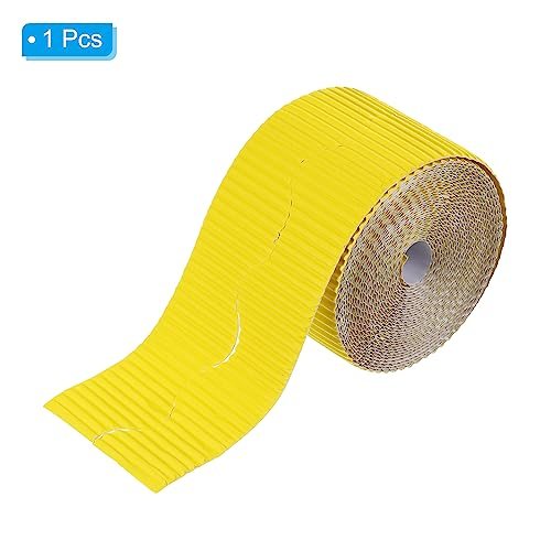 3.9inchx49.2ft Bulletin Board Border Scalloped Trim Yellow view 3