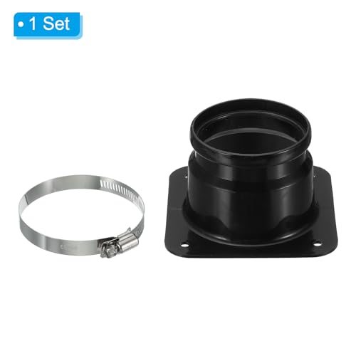 3" Duct Connector Flange, Dryer Vent Wall Plate Square view 3