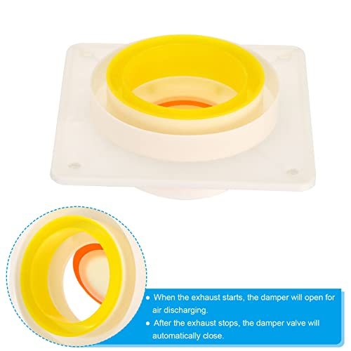 3 Inch 4 Inch 5 Inch Backdraft Damper, 2 Set ABS Flexible Airflow Inline view 5