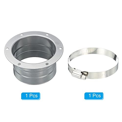 3 Inch Duct Connector Flange, Metal Straight Pipe Exhaust Hose Flange view 3