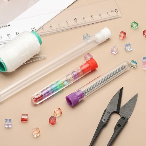 3" Length Plastic Sewing Needle Storage Holder 16 Pcs White, Portable view 4