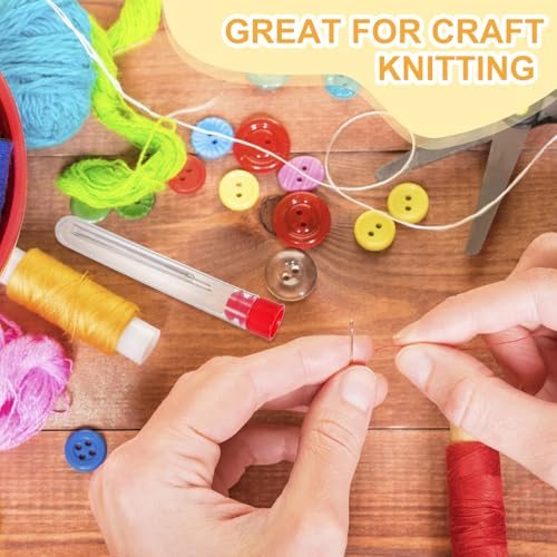 3" Length Plastic Sewing Needle Storage Holder 16 Pcs White, Portable view 5