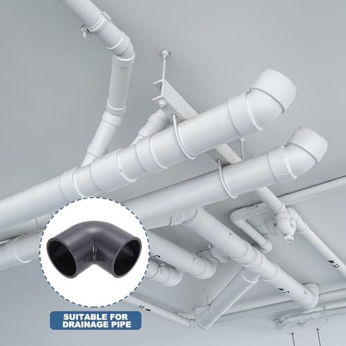 3" OD Elbow 90 Degree Duct Connector PVC Dryer Hose Connector Gray view 5