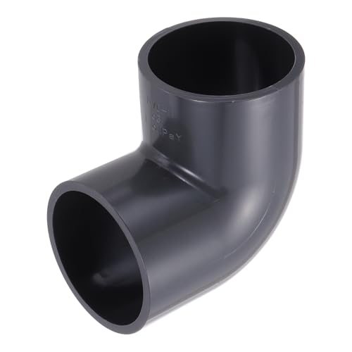 3" OD Elbow 90 Degree Duct Connector PVC Dryer Hose Connector Gray — PATIKIL