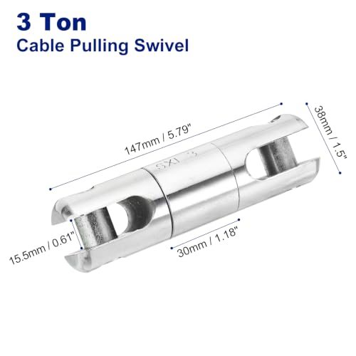 3 Ton 6614 lbs Cable Pulling Swivel, Wire Puller Cable Pulling Grip Line view 2