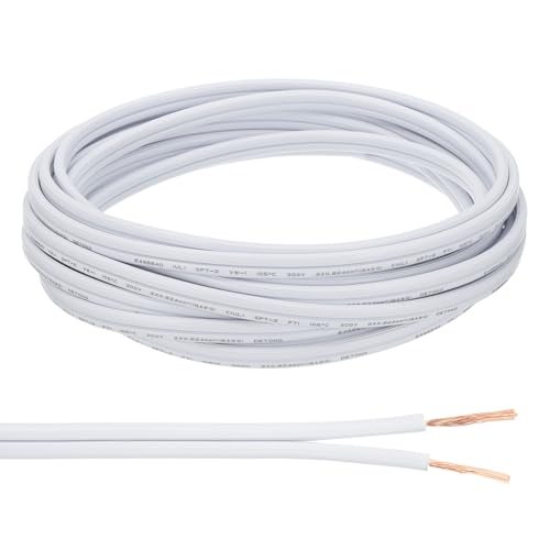 300V SPT-2 Lamp Cord, Insulated Heat Resistant Electronical Flexible Cable — PATIKIL