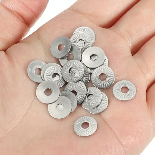 304 Stainless Steel Flat Washers, 50Pcs M3x10mm Belleville Spring view 5
