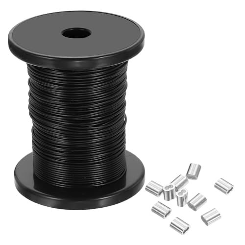 304 Stainless Steel, Silver, Bright Aircraft Cable Wire Rope Vinyl Coated — PATIKIL