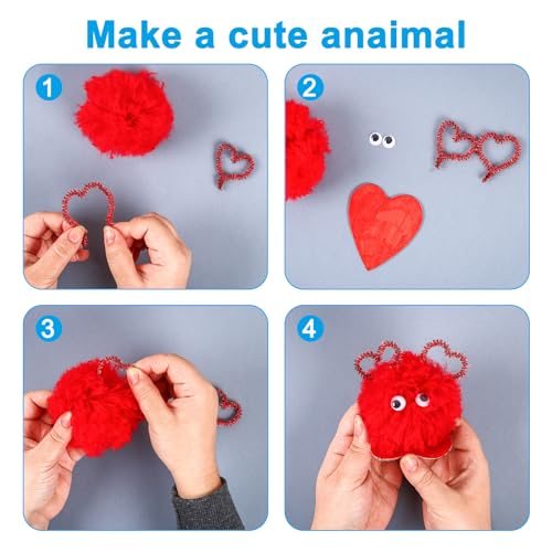 30cm/11.8" Pipe Cleaners Chenille Stem, 100Pcs Glitters Fuzzy Sticks Pipe view 4