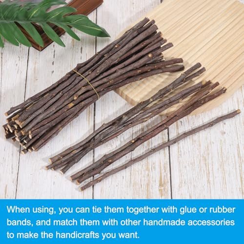 30cm Wood Log Sticks, Natural Wood Craft Sticks, Brown view 4