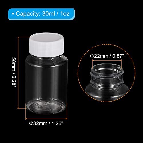 30ml 1 Oz Wide Mouth Reagent Bottle, 30 Pack Storage Bottles Plastic view 2