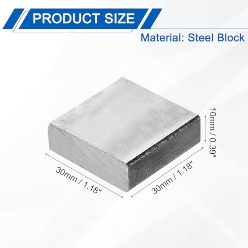 30x30x10mm Steel Bench Block, Metal Bench Block, Square view 2