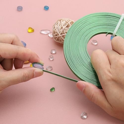 32.8 Feet Flat Aluminum Wire, 2 Roll 20 Gauge 5mm Wide, Gold/Silver view 3