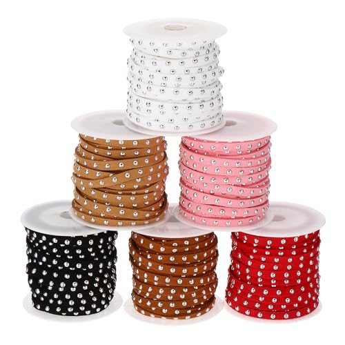 32.8 Yards Studded Faux Suede Cord Rope — PATIKIL