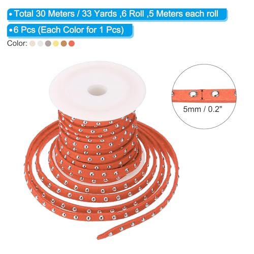 32.8 Yards Studded Faux Suede Cord Rope view 2