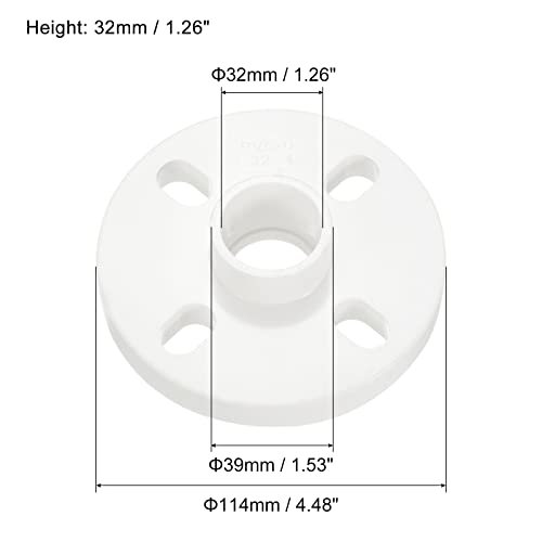 32mm/1.26" PVC Pipe Fitting Flange view 2