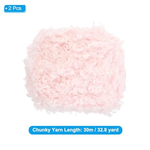 33yds Fluffy Yarn, 2 Skeins Fuzzy Yarn Faux Fur Yarn Crochet Soft view 2
