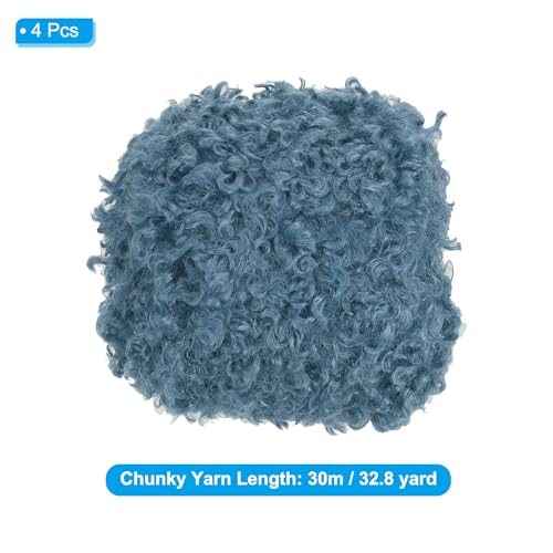 33yds Fluffy Yarn, 4 Skeins Fuzzy Yarn Faux Fur Yarn Crochet Soft view 2