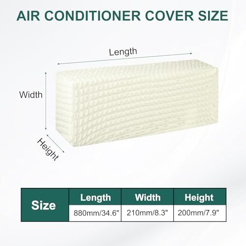 34.6" Air Conditioner Cover, Indoor AC Cover Knitted Dustproof Dust Covers view 2