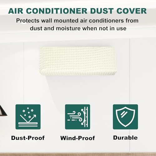 34.6" Air Conditioner Cover, Indoor AC Cover Knitted Dustproof Dust Covers view 4