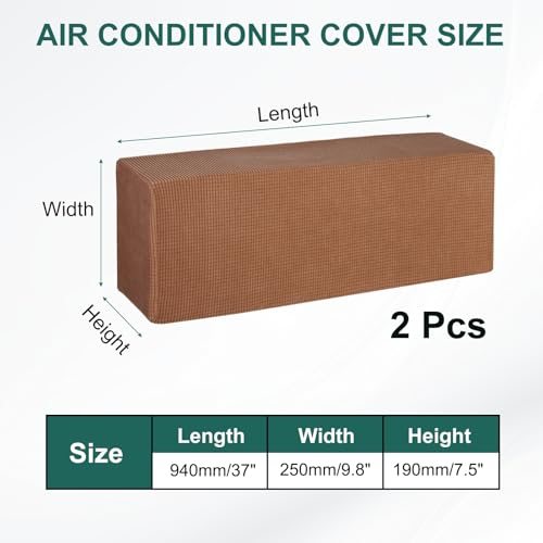 37" Air Conditioner Cover, 2 Pack Indoor AC Cover Knitted Dustproof Dust view 2