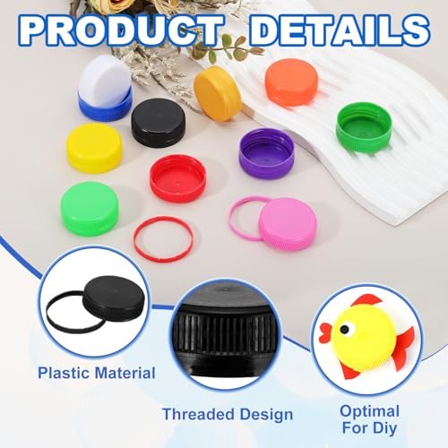 38mm/1.5" Inner Plastic Bottle Cap, 200Pcs Replacement Screw Bottle Cap view 3