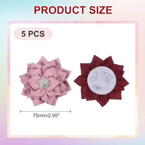 3in Chiffon Flowers, Flowers Rhinestone Sewing Appliques view 2