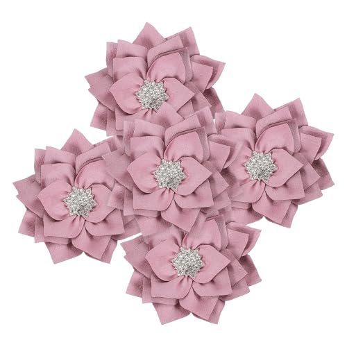 3in Chiffon Flowers, Flowers Rhinestone Sewing Appliques — PATIKIL