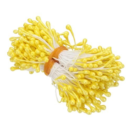 3mm Flower Stamens, 300pcs Double Heads Flower Wire Stems, Artificial — PATIKIL